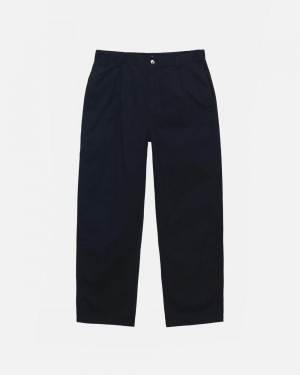 Black Stussy Workgear Twill Pants | UINCD1507